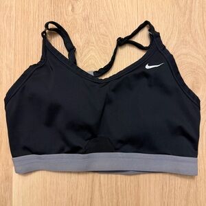 Nike Black and Gray Athletic Bra
